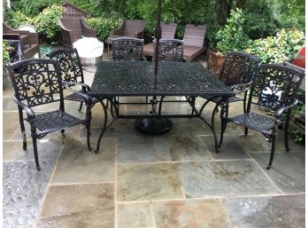 Paid $3,995 - Fabulous Cast Metal Table & Six (6) Chairs From FORTUNOFF - Beautiful Set - No Damage - WOW !