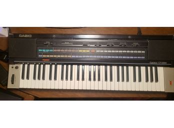 Vintage  Casio CT-6000 8 Note Polyphonic Keyboard With Vintage Wooden Case