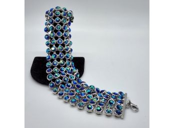 Blue Majac Austrian Crystal Carpet Bracelet