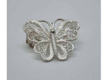 Sterling Silver Butterfly Brooch