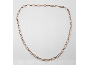 14k Rose Gold Over Sterling Silver Paperclip Necklace