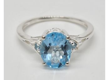 Sky Blue Topaz Ring In Sterling Silver