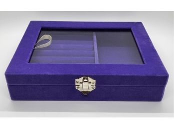 Purple Jewelry Box With Transparent Top