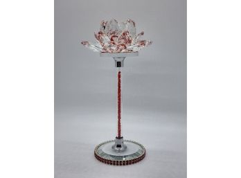Red Glass Crystal Lotus Flower