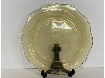 Vintage Amber Federal Depression Glass Patrician Spoke Plate (Surface Scratches)