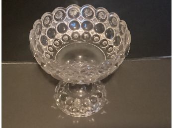 Vintage Footed Scalloped Rim Candy Bowl (* Inches In Diameter)