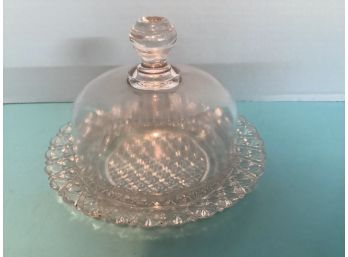 Vintage Glass Domed Butter/Cheese Dish