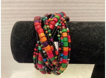 Londolozi Multi Color Beaded Cuff Bracelet