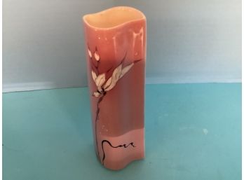 Vintage Barbara Baatz Bird Motif Pottery Vase With Original Label
