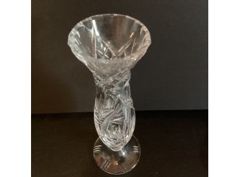 Vintage Footed Cut Crystal Bud Vase