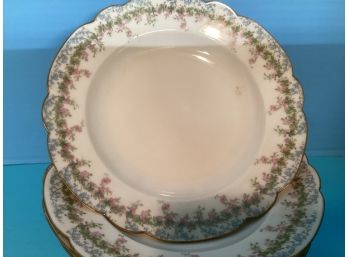 Vintage Set Of Charles Ahrenfeldt French Limoges Seven (7) Rimmed Soup Bowls