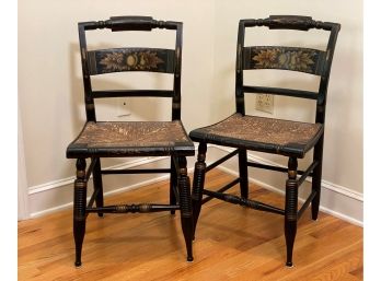 A Pair Of Vintage Hitchcock Chairs