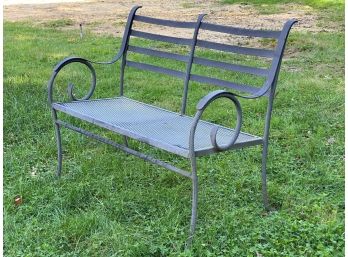 A Classic Metal Outdoor Bench