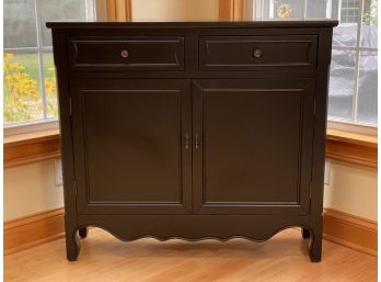 A Great Petite Console In A Black Painted Finish