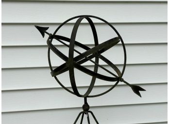 A Beautiful Topiary Trellis With A Garden Armillary Sphere Top