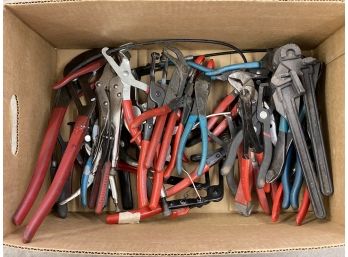 Box Lot: An Assortment Of Pliers