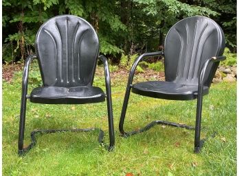 A Pair Of Retro-Styled Outdoor Tulip Chairs