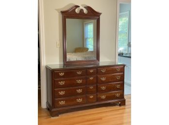 A Traditional Cherry Chest & Mirror, Pennsylvania House