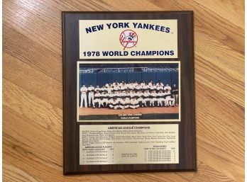 Sports Collectibles: NY Yankees Team Photo, 1978 World Champs