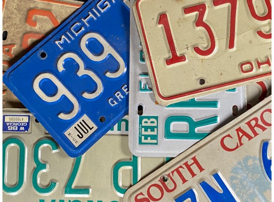 An Awesome Assortment Of Vintage License Plates #1