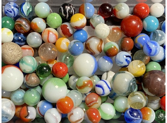 A Beautiful Assortment Of Vintage Marbles