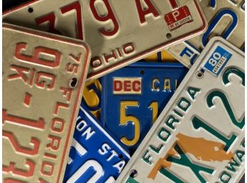 An Awesome Assortment Of Vintage License Plates #4
