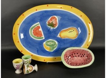 A Selection Of Fruit-Themed Ceramics