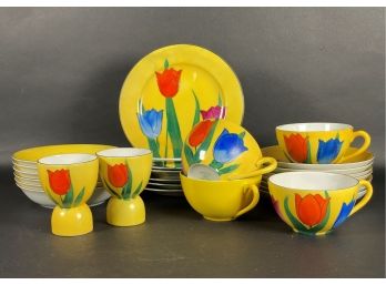 An Incomplete Set Of Vintage Hand-Painted China From Japan