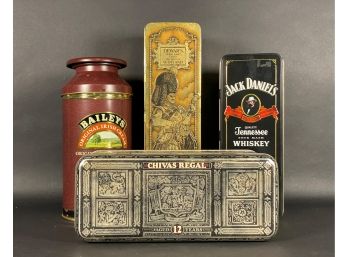 Collectible Bar Tins: Bailey's, Dewar's, Chivas & Jack