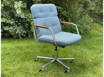 A Vintage Upholstered Executive Desk Chair