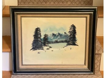 An Original Oil On Board, Winter Landscape, Artist Signed