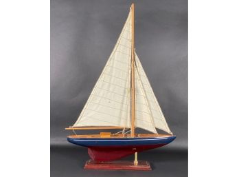 A Vintage Model Of A Classic Sailboat