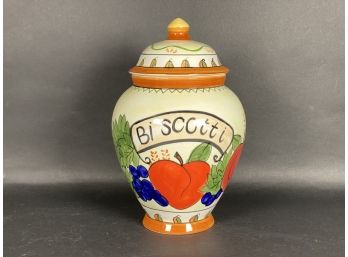 A Colorful Biscotti Cookie Jar