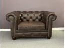Classic Leather Chesterfield Chair, Button-Tufted With Nailhead Trim #1