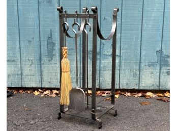 Quality, Modern Sling Fireplace Log Rack & Tool Set By Enclume From L.L. Bean