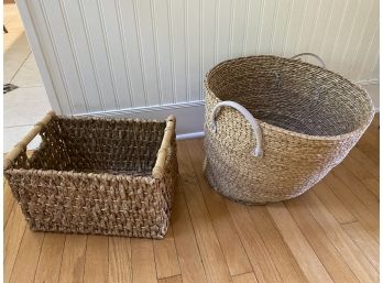 2 Beautiful Large Baskets