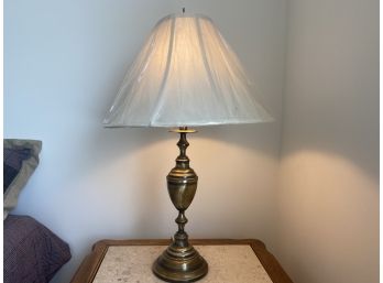 Pair Brass Lamps With New Shades