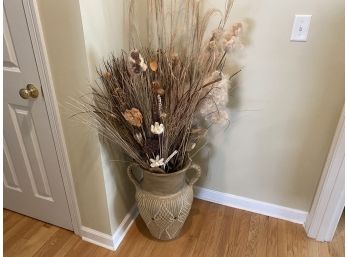 Beautiful Urn With Dried Floral Arrangement