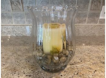 Lg. Pillar Candle In Glass Jar