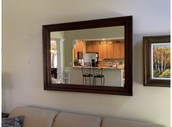 Mirror With Dark Wood Frame