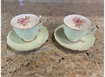 Pair Aynsley Cups And Saucers