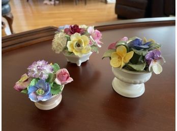3 Pc. Floral Miniatures