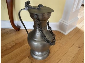 Pewter Pitcher  With Chain
