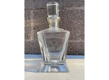 Polish Crystal Etched Decanter With Stopper