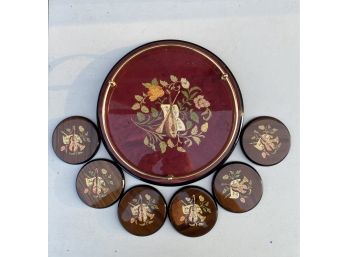 Italian Lacquer By Gabriella - Music Inspired Serving Set With Coasters
