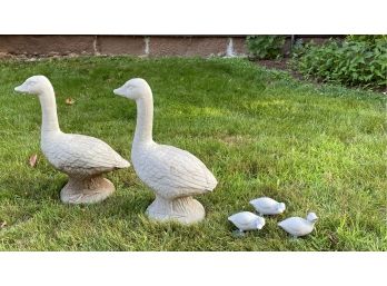 Heavy Cast Resin Ducks Garden Ornaments
