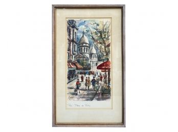 Parisian Chic Print - Matted Framed And Signed Behind Glass