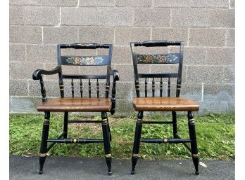 Hitchcock -  Mixed Pair Of Chairs