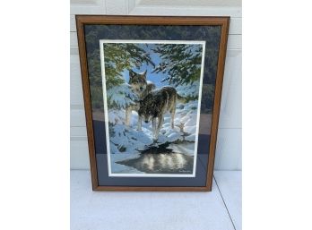 Large Wolf Print Plate & Hand Signed & Numbered (Persis Clayton Weirs)