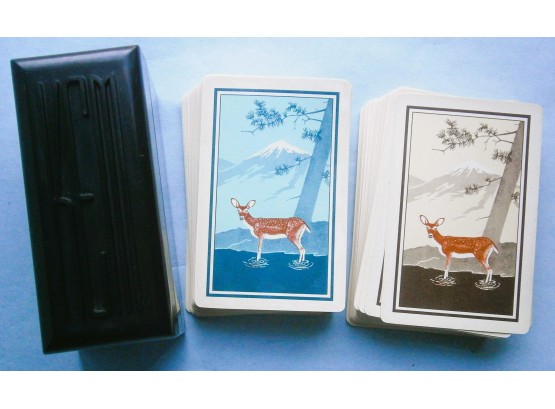 Double Deck KEM Playing Cards In Bakelite Holder